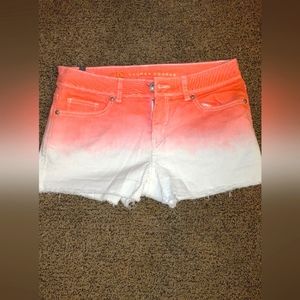 Coral and White Ombré Lauren Conrad Shorts
